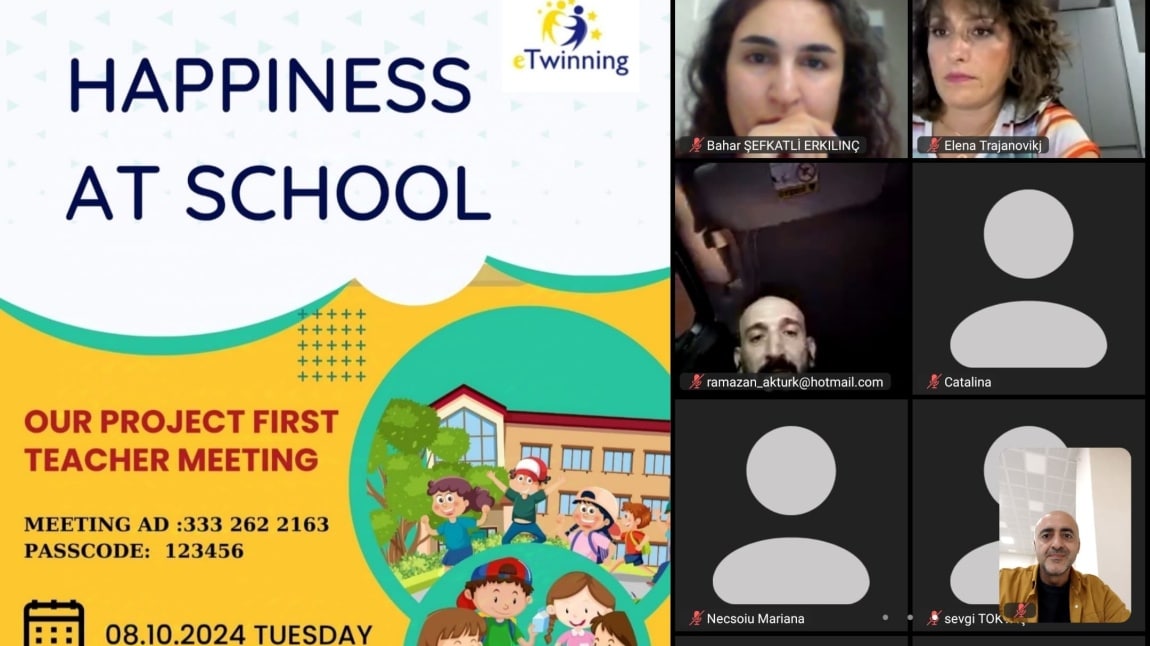 Mahmatlı İlkokulu olarak HAPPINESS AT SCHOOL E-twinning  projesine katılım sağladık.Proje webinarlarına katılım sağlayarak etkin belirleme çalışmaları yapılmıştır.